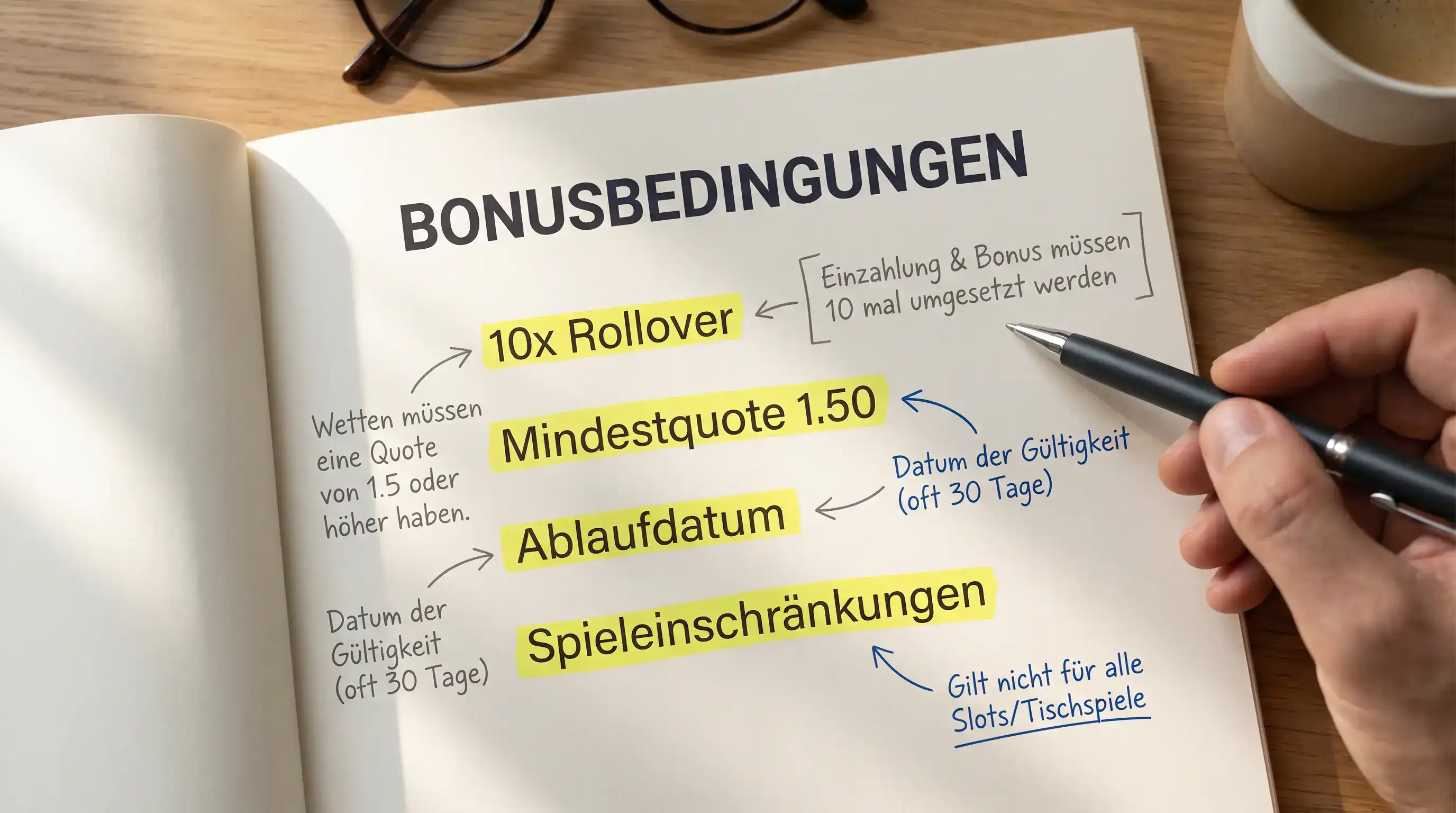 Handball Wetten Bonusbedingungen lesen – Erklärung der wichtigsten Begriffe in Sportwetten-Bonus-AGB