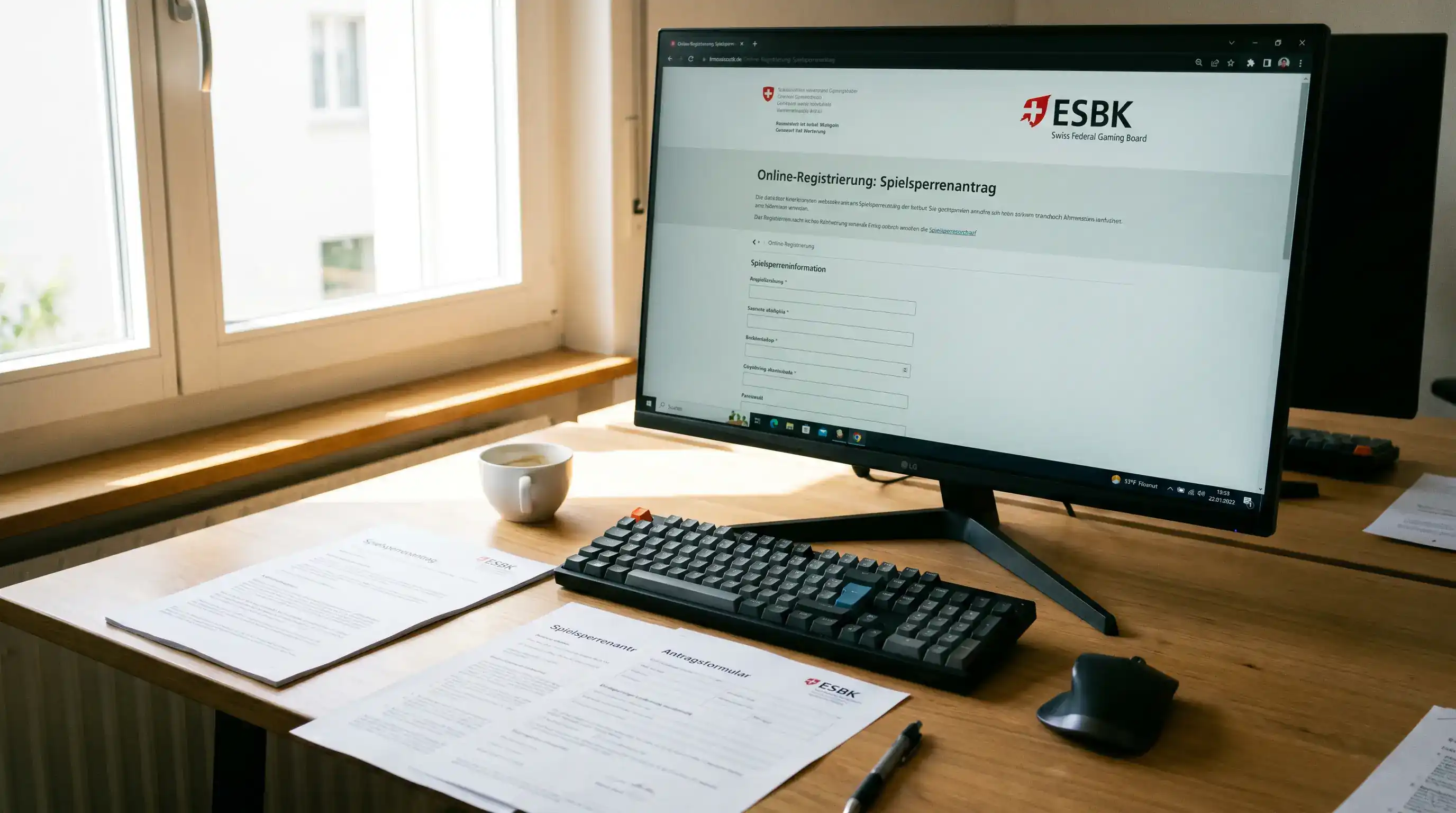 Spielsperre Schweiz beantragen — Schritt-für-Schritt-Prozess bei der ESBK