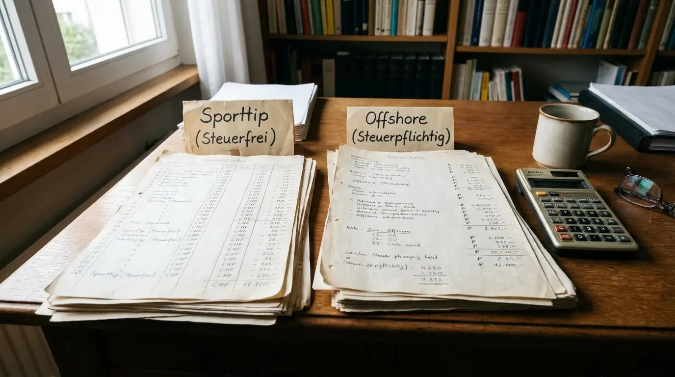 Steuervergleich legale vs. illegale Handball-Wettanbieter Schweiz – Sporttip steuerfrei vs. Offshore steuerpflichtig
